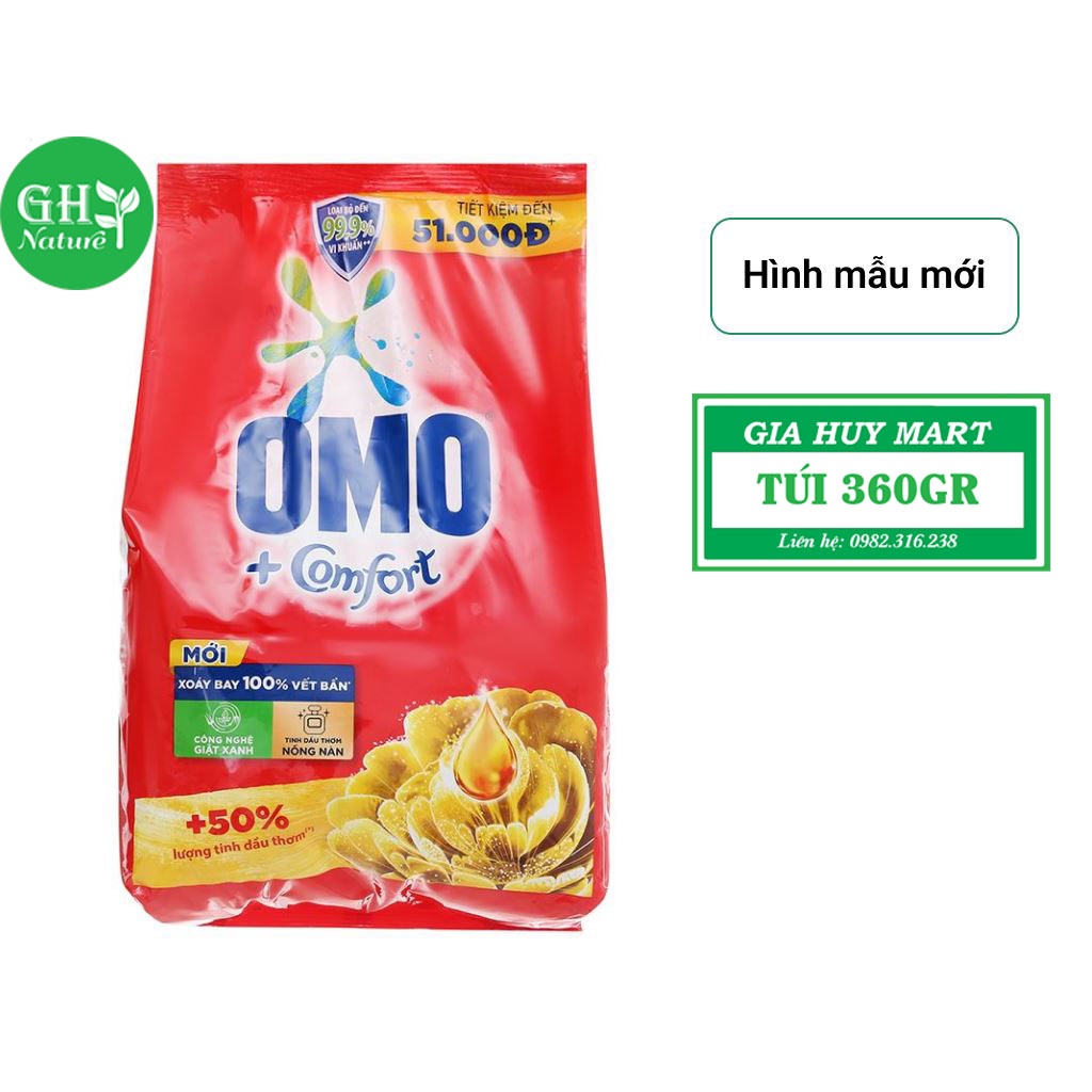 Bột giặt tay Omo 360gr, 400gr, 800gr, 1,2kg, 3kg, 4kg, 5,3kg, 6kg siêu sạch