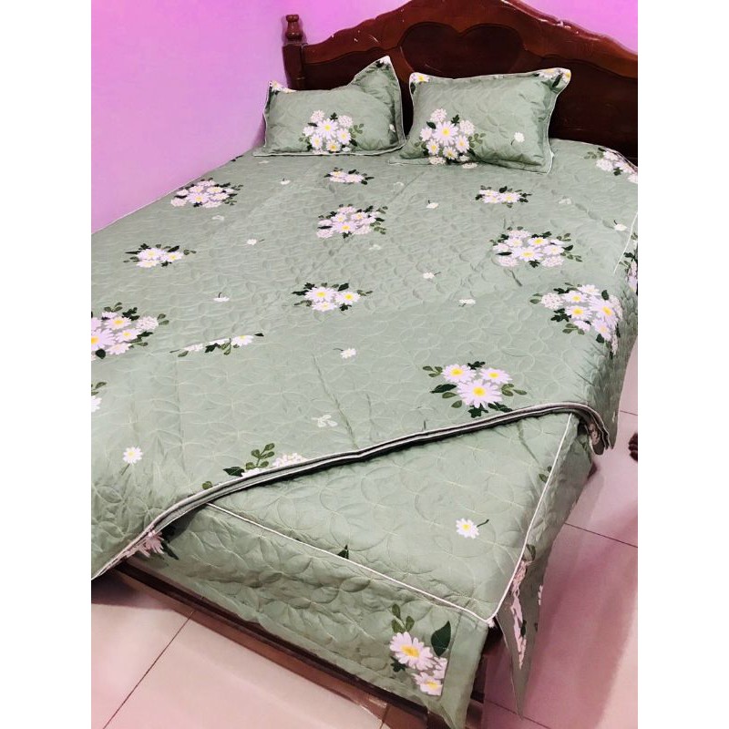 ⛔ Xả Kho⛔ ga phủ  trần bông + 2 vỏ gối đầu  trần bông