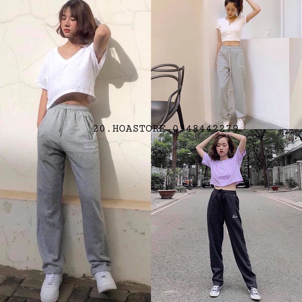 QUẦN JOGGER NỮ DÁNG SUÔNG THUN DA CÁ HOT