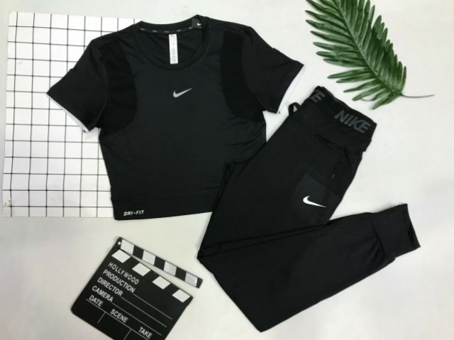 Set bộ đồ tập gym croptop nữ