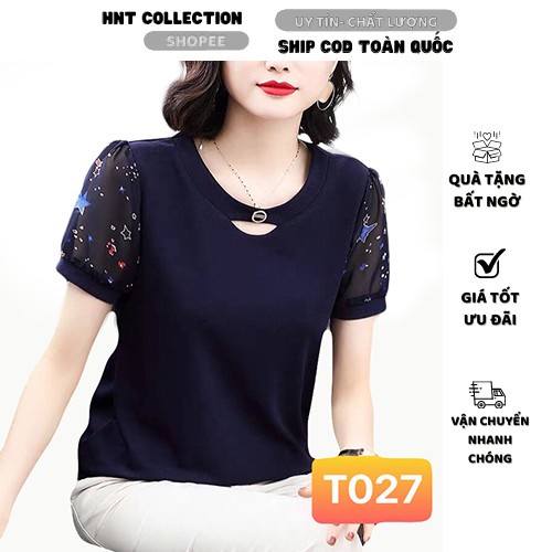 Áo thời trang trung niên nữ u40 u50 đỏ mềm mịn co dãn tốt thấm hút mồ hôi cho bà cho mẹ thời trang trung niên cao cấp