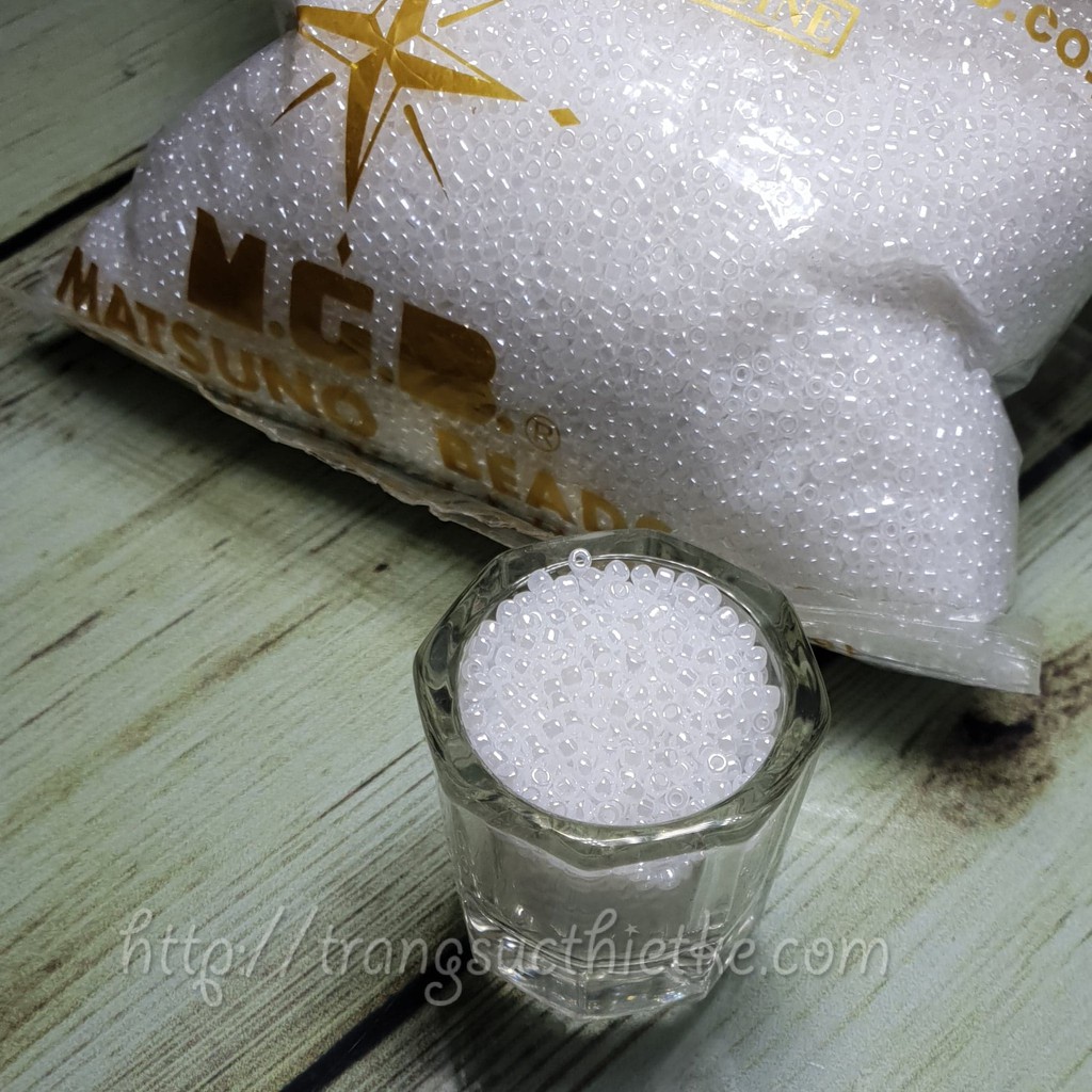 Cườm Nhật trắng xà cừ gói 450 gam