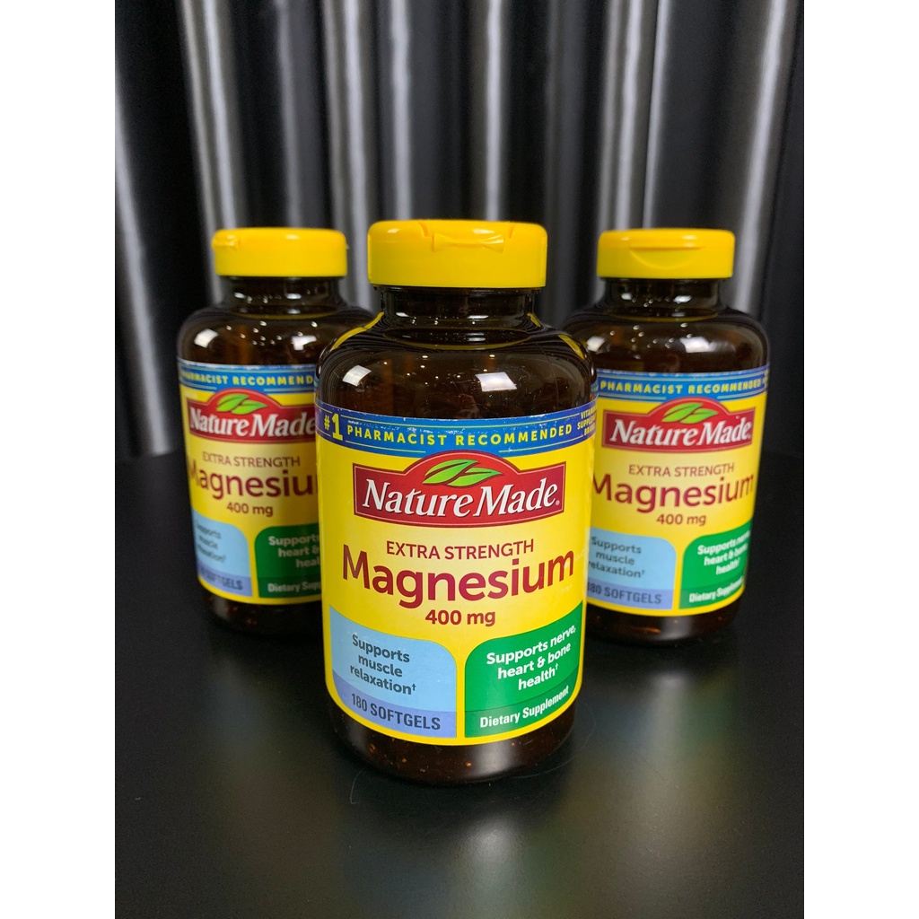 Viên uống Nature Made bổ sung Magnesium Oxide 400mg 180 Viên _ Live mua hàng tại Mỹ