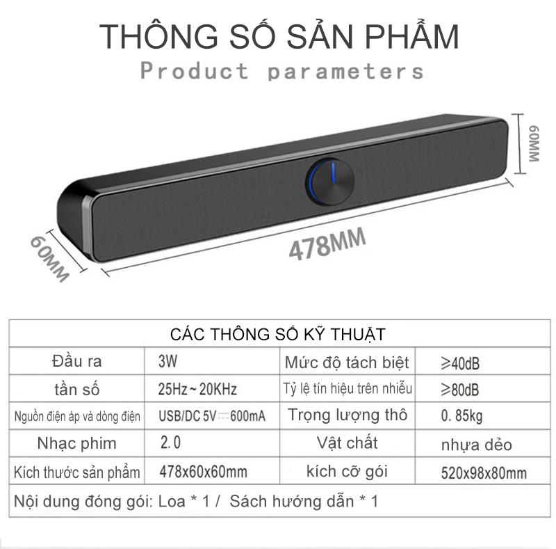 Loa  SUPER BASS Âm Thanh Vòm 3D Cực Sang Dùng Cho Máy Tính Vi Laptop PC Tivi Nghe Nhạc Giải Trí Cực Đã -NBSADA