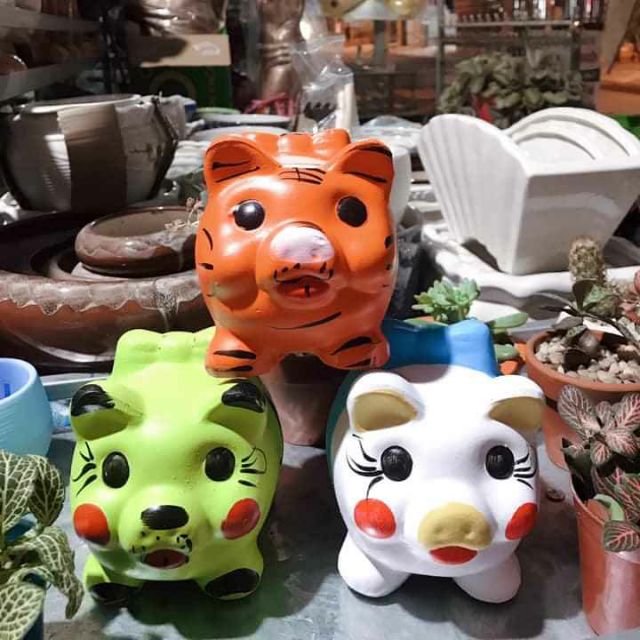 Heo đất đựng tiền size nhỏ nhiều màu
