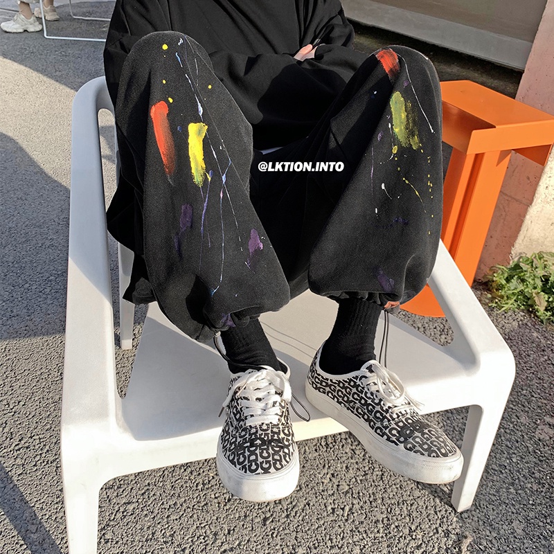 【M-8XL】Quần Thể thao in màu mực Size lớn thời trang thường ngày cho nam