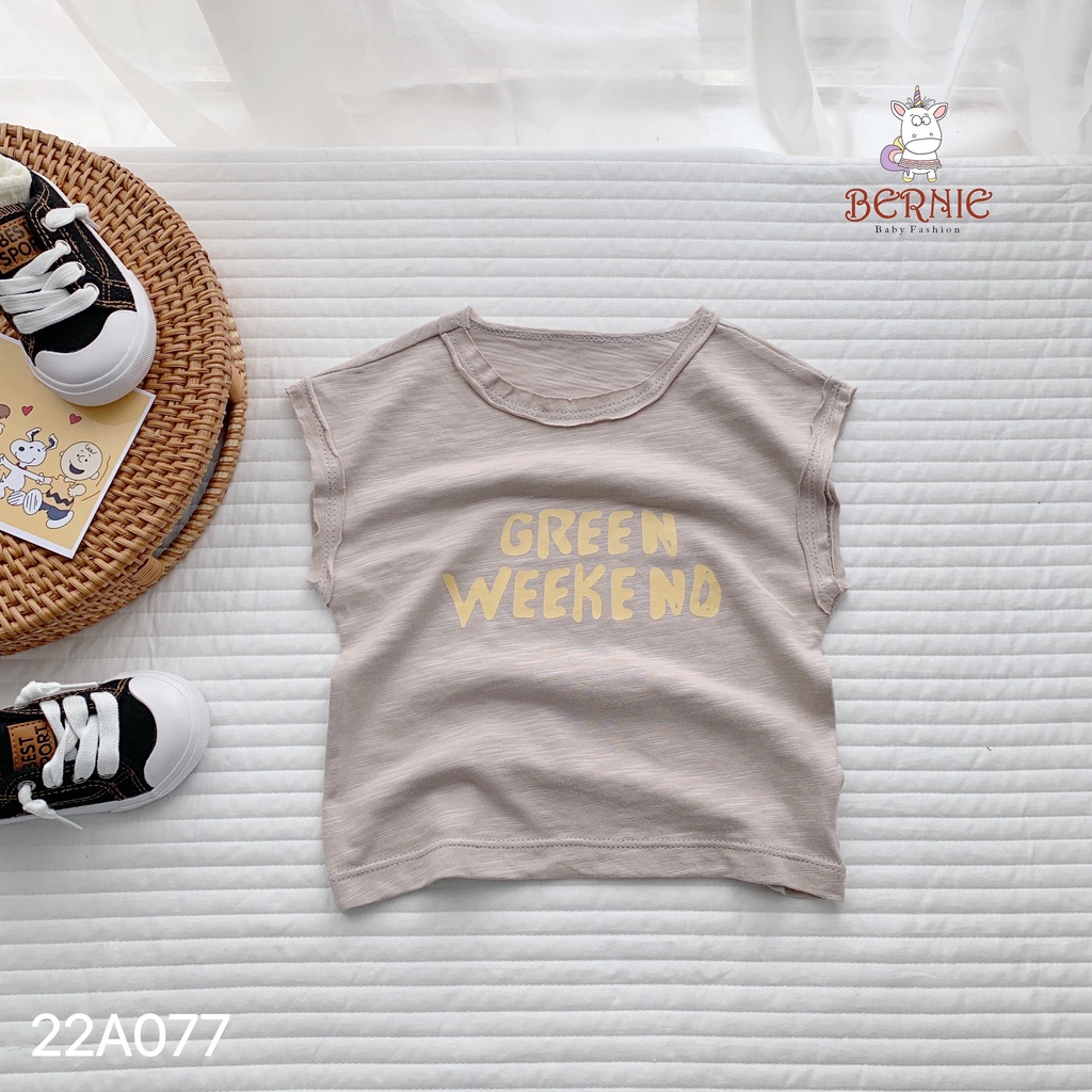 Áo phông bé trai mềm mát, áo thun xước cá tính, mát, đẹp cho bé Bẻniei