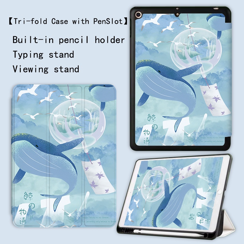 Bao da chống rơi có ngăn bút thích hợp cho Ipad Air4 10.9inch 8 7th 10.2inch Pro11 2021 Air3 2018 9.7-inch 10.5-inch