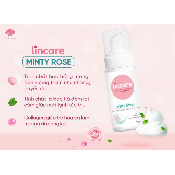 Bọt vệ sinh hàng ngày Lincare Minty Rose