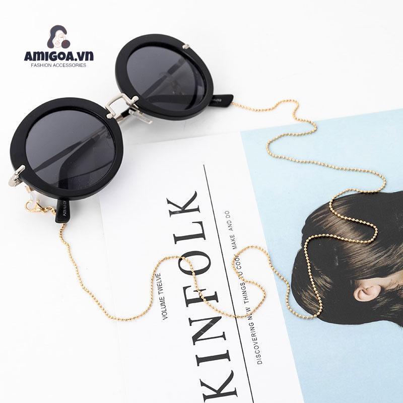 Dây Chuỗi Kim Loại Mạ Vàng Đeo Kính Mắt Chống Rơi Tiện Dụng
