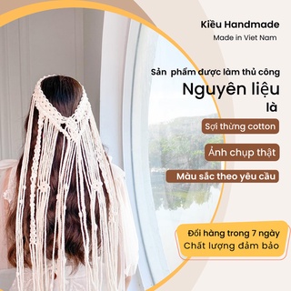 Vòng đội đầu cô dâu phong cách boho - ảnh thật