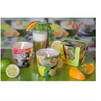 Ly Nến Thơm Tinh Dầu Bartek Green Tea 115g.Matcha Trà Xanh.Khử mùi,Nến tinh dầu cao cấp nhập khẩu châu âu.