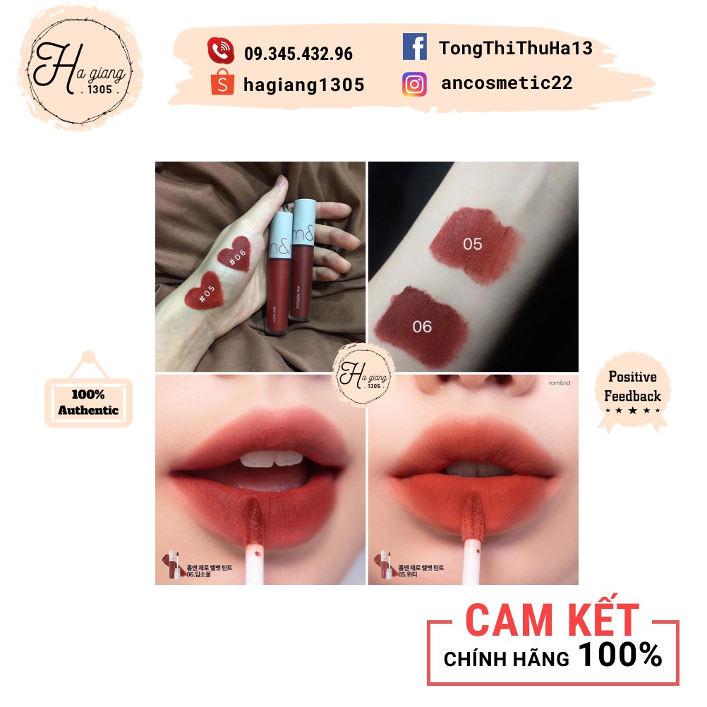 Son kem lì Romend zero velvet tint 06, Son zeo velvef romand 06 | Thế Giới Skin Care