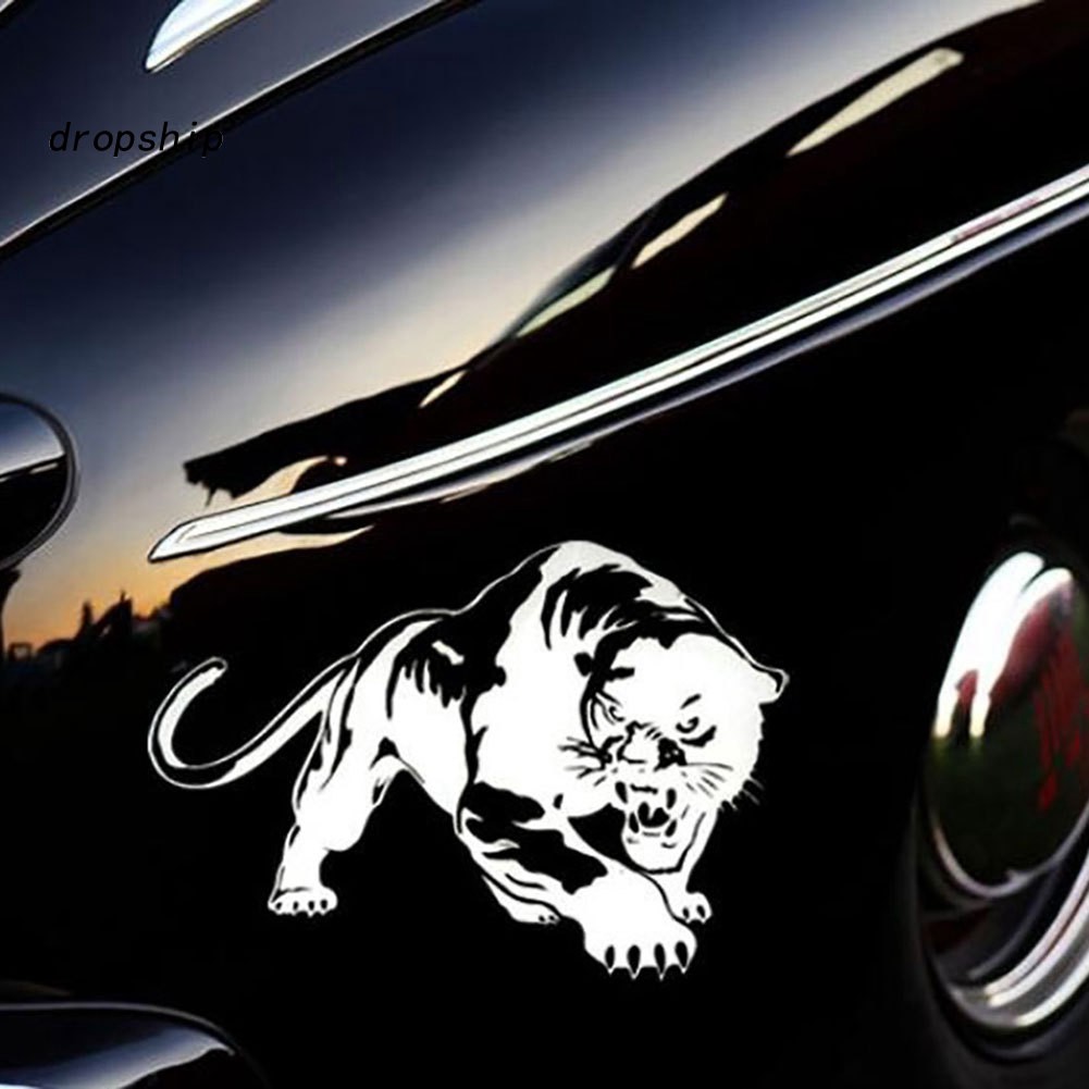 Decal hình con báo dp dán trang trí thân xe & cửa sổ oto