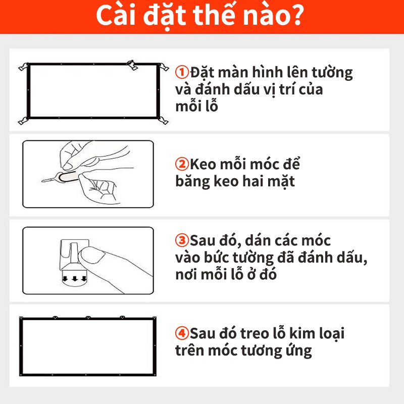 Màn hình chiếu di động Màn hình chiếu có thể gập lại 16: 9 HD ngoài trời Rạp chiếu phim tại nhà Rạp chiếu phim 3D