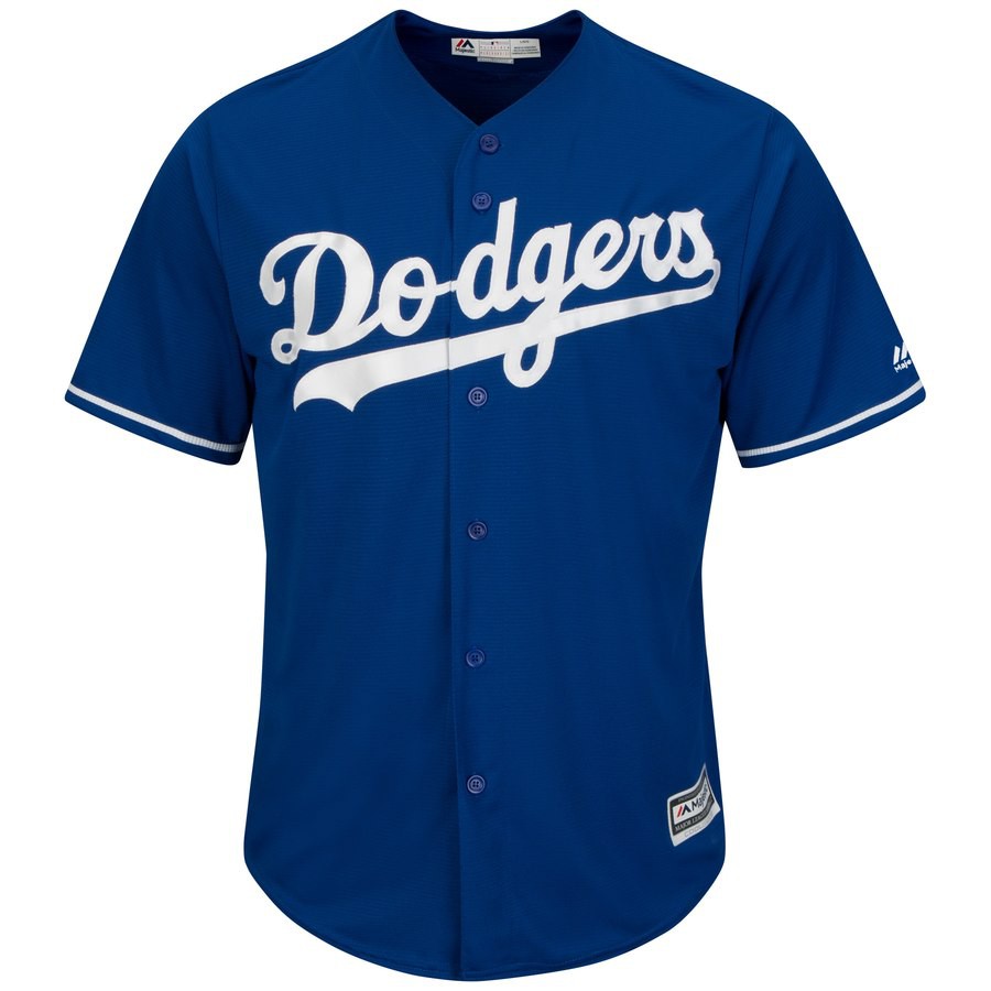 Mens Dodgers Baseball Jersey White Blue Grey