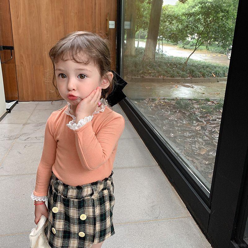 Áo Cổ Búp Bê Tay Dài Xinh Xắn Cho Bé Gái