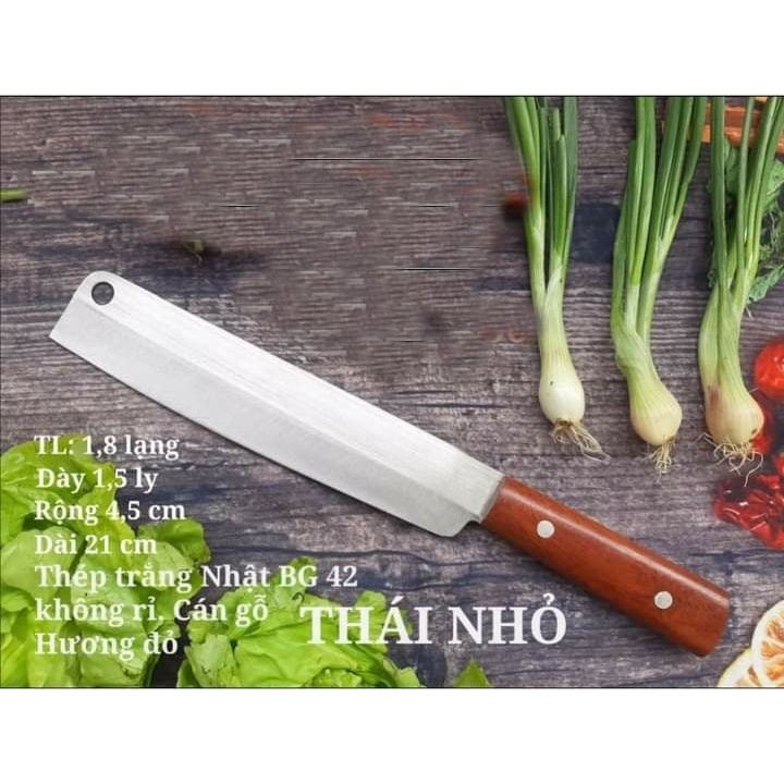 ☋Dao thái thịt bò siêu mỏng -⚡ sắc-Không rỉ- ⚡Chuôi gỗ hương