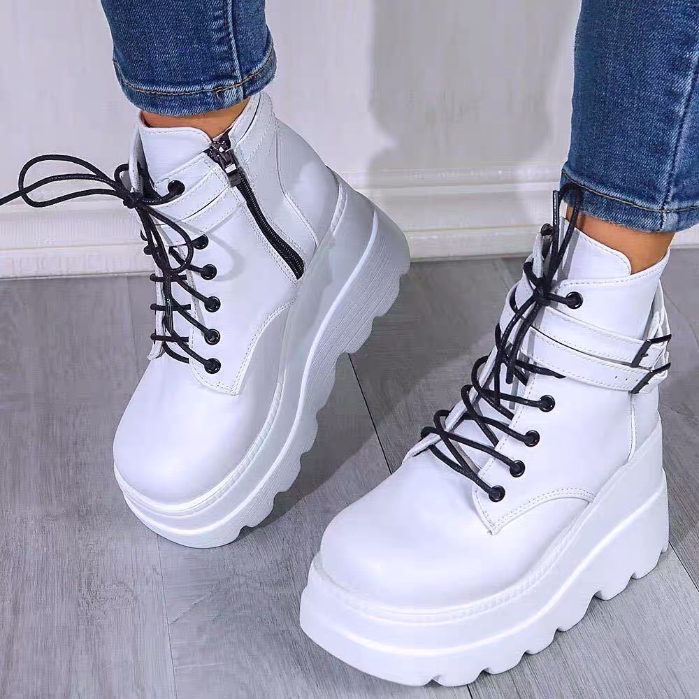 (CÓ SẴN) GIÀY BOOTS HARAJUKU ROCK DARK - Giày Boots Đế Bánh Mì | BigBuy360 - bigbuy360.vn