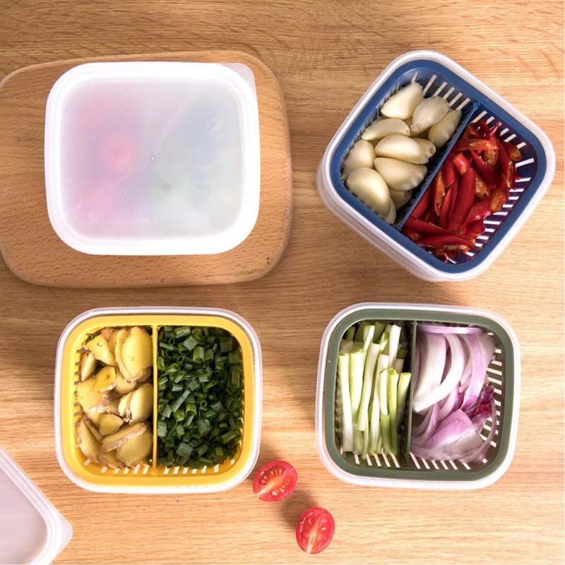 Hộp Bảo Quản Hành Tỏi Có Nắp Đậy Tiện Dụng Cho Nhà Bếp