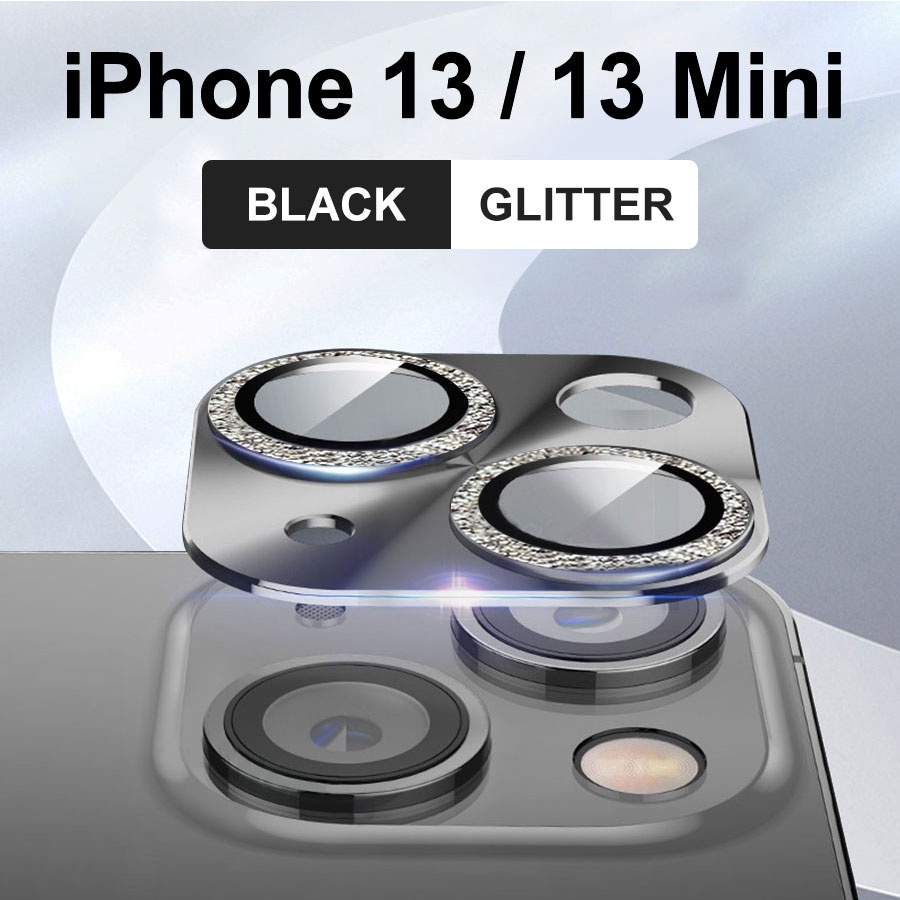 Kính cường lực viền kim loại bảo vệ camera cho iPhone 13 Pro Max / 13 Mini