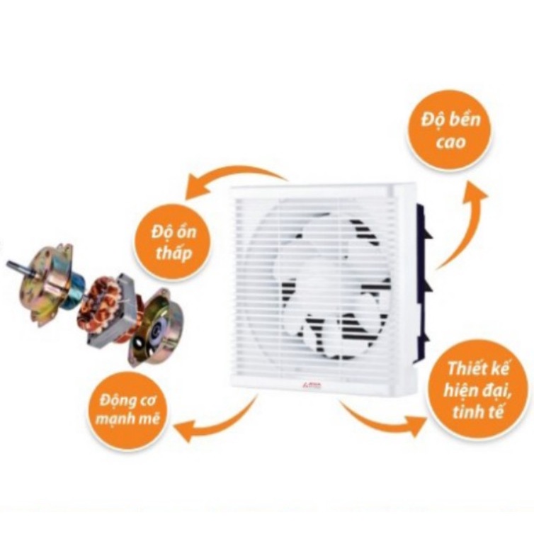 Quạt hút gió Âm Tường Asia, màu trắng, nhiều kích thước, quạt hút mùi wc, nhà tắm, phòng bếp, chính hãng.