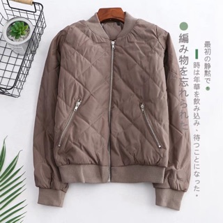 Áo khoác bomber nữ chần bông