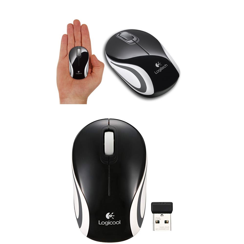 Chuột không dây mini Logitech M187 - kết nối USB reciever 10m - Hàng chính hãng, bảo hành 3 năm
