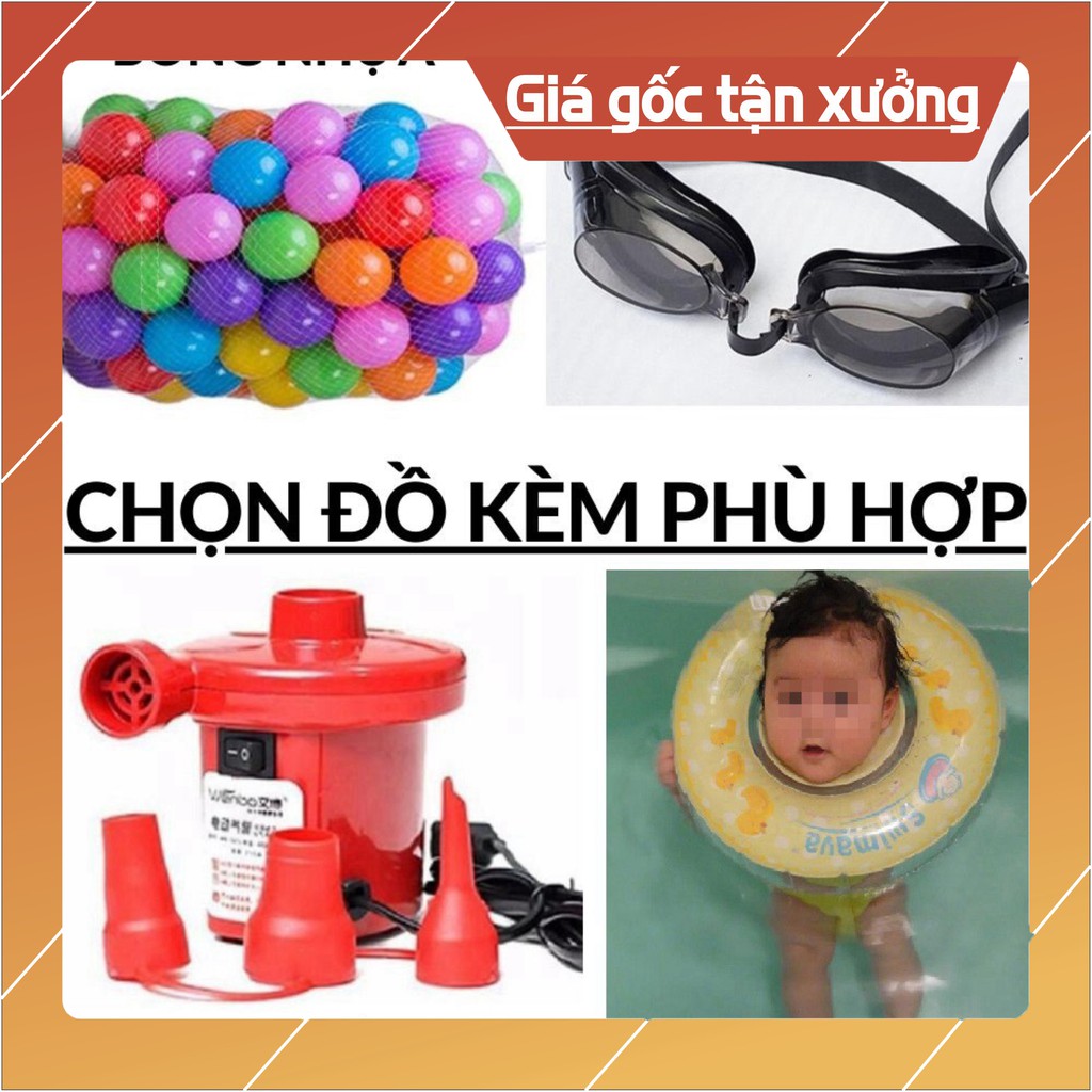 [ sale mùa hè] Bể phao bơi ❤️Chọn Cỡ❤️Đồ kèm(chọn Bơm Áo phao Bóng ) hồ bơi nhà lều chơi banh bơm hơi CHỮ NHẬT cho trẻ e