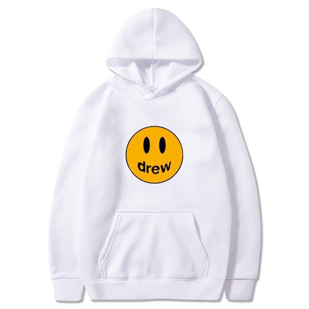 Áo hoodie tay bồng họa tiết mặt cười DREW dễ thương/ Áo nỉ thu đông dáng rộng unisex | WebRaoVat - webraovat.net.vn