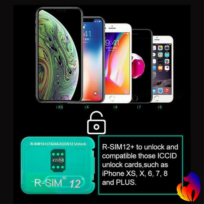Thẻ Mở Khóa Nano Rsim 12 + Plus 2019 Cho Iphone X / 8 / 7 / 6 / 6s 4g Ios 12.3