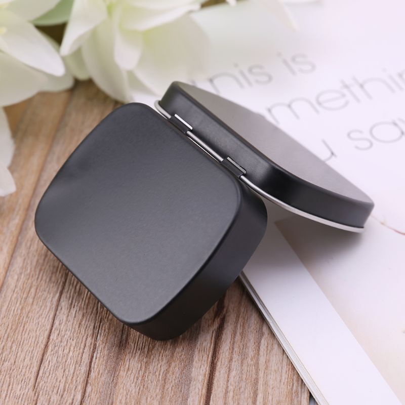 ✿ Hộp Thiếc Nắp Lật Hình Chữ Nhật Rỗng Đựng Kềm Cắt Móng Tay
