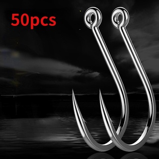 Bộ 50 lưỡi câu cá bằng thép cacbon