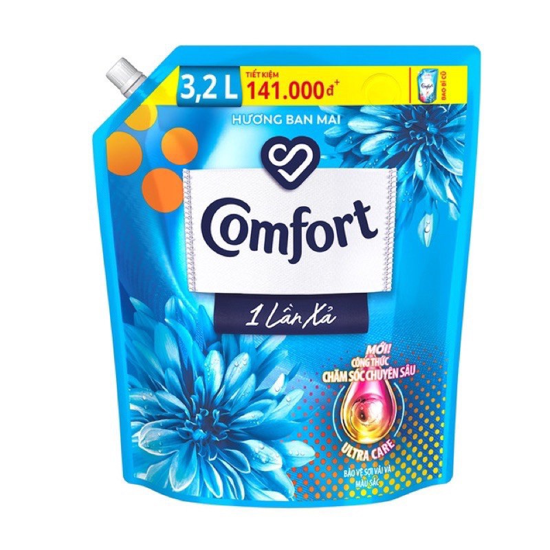 Nước xả vải Comfort Một Lần Xả Hương Ban Mai 3,2L