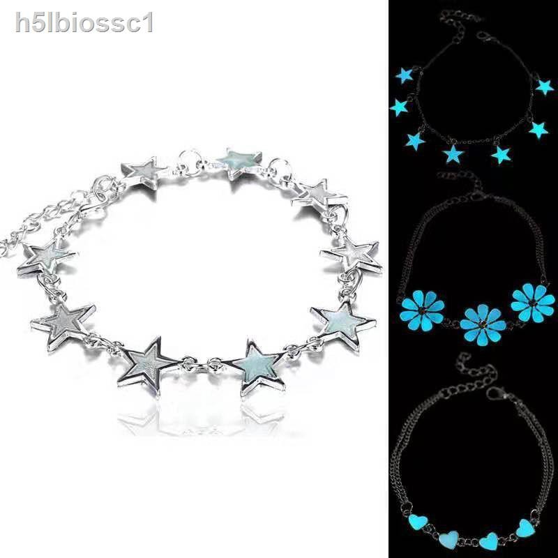 ♚✽Vòng tay dạ quang Vibrato phiên bản Hàn Quốc ngọt ngào ngôi sao hoa tặng bạn gái chân đá huỳnh trái tim cô | BigBuy360 - bigbuy360.vn