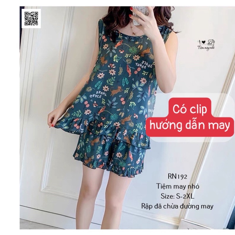 RN192_Rập giấy may bộ đồ sát nách nữ