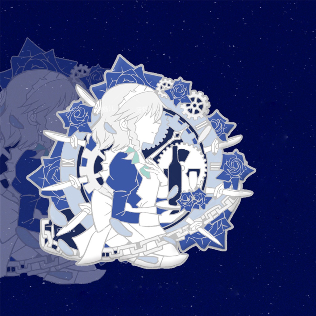 Huy hiệu cài áo bằng kim loại tráng men hình Game TouHou Project Hakurei Reimu