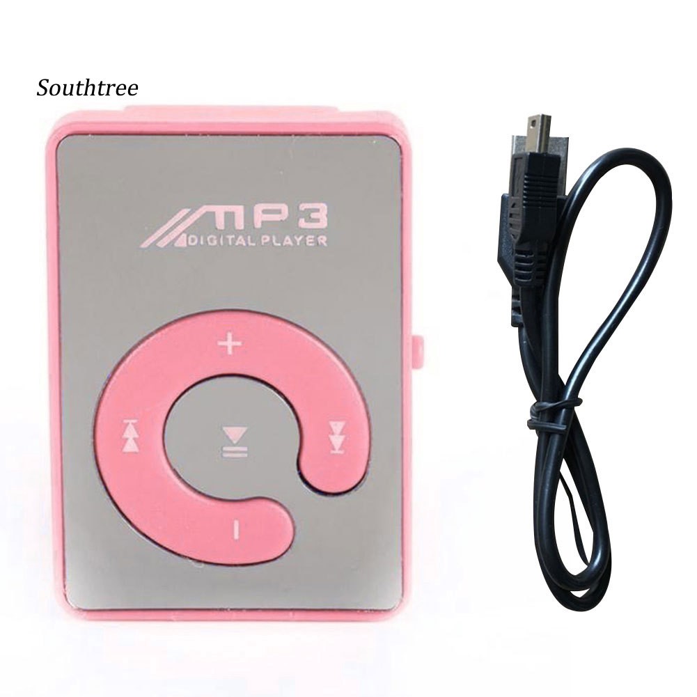 Máy nghe nhạc MP3 mini với thiết kế bề mặt tráng gương hỗ trợ thẻ nhớ Micro SD TF dùng làm quà tặng