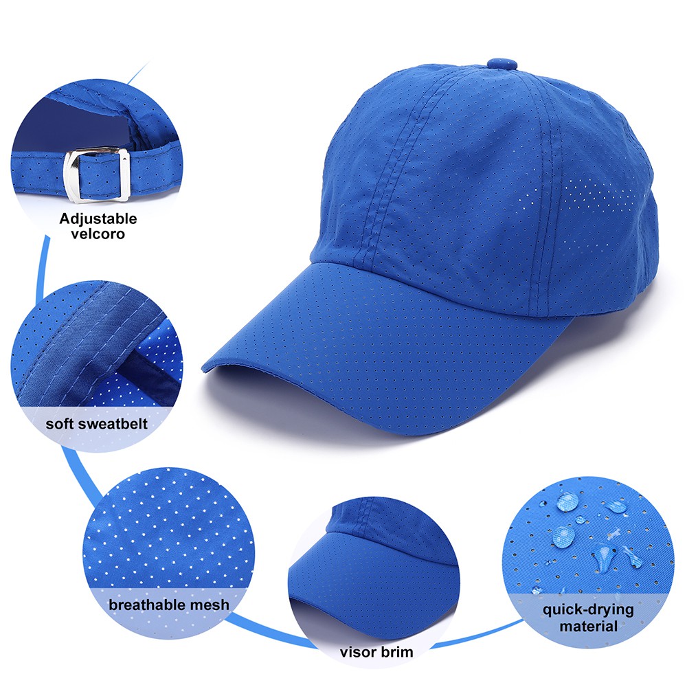 (Hàng Mới Về) Mũ Lưỡi Trai Phối Lưới Siêu Nhẹ Thoáng Khí Nhanh Khô Cho Nam Nữ