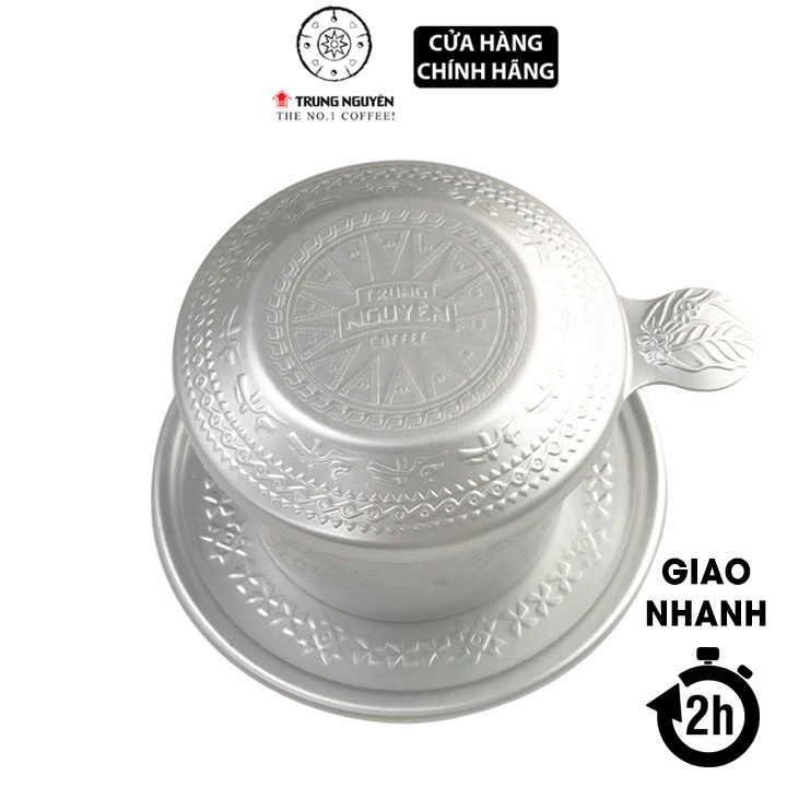 Phin nhôm Trung Nguyên hoa văn - có hộp