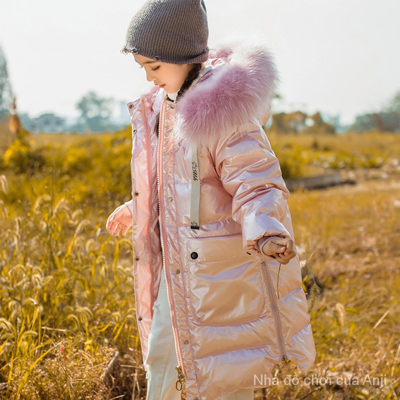 Children Girls Long Coat Children Female Winter Coat Thick