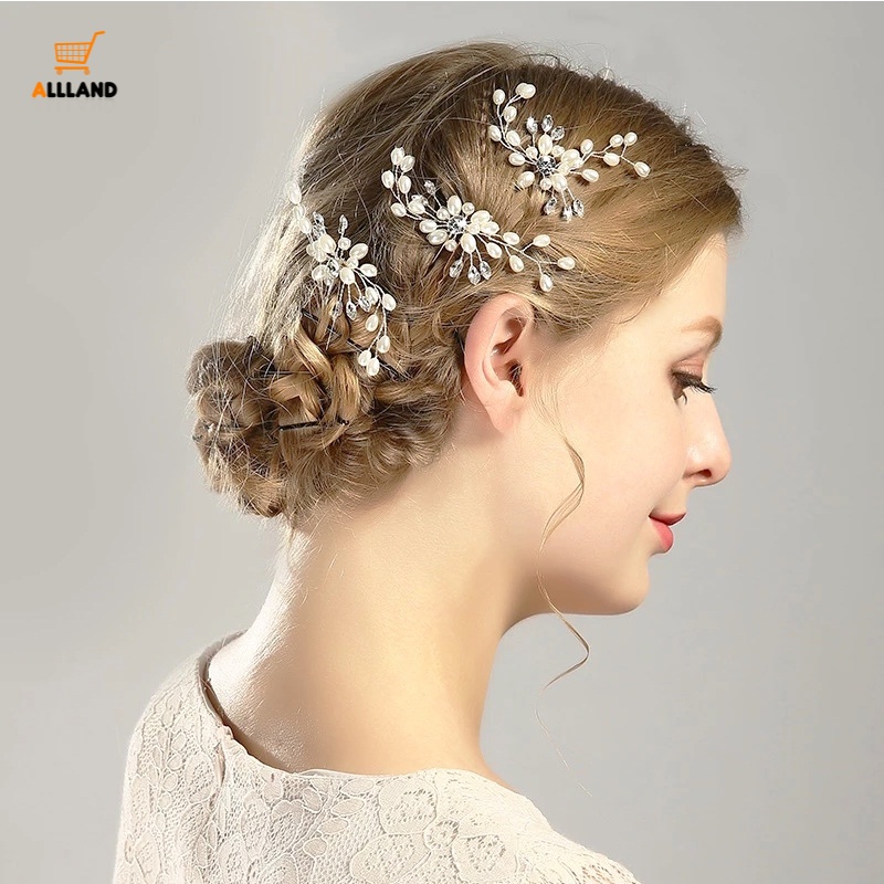 Trâm Cài Tóc Hình Hoa Đính Ngọc Trai Nhân Tạo Thời Trang