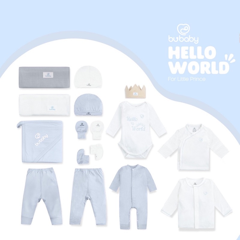 Hộp quà sơ sinh Hello World của Bu Baby