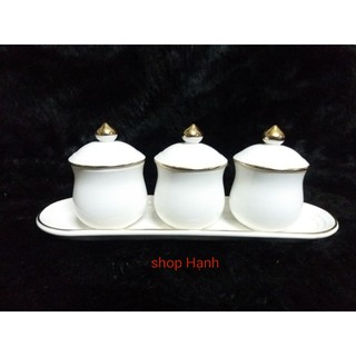 Bộ 3 và bộ 5 chung nước đá trắng