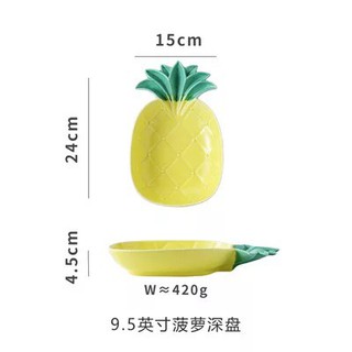 Bát sứ hình dứa cho bé ăn dặm