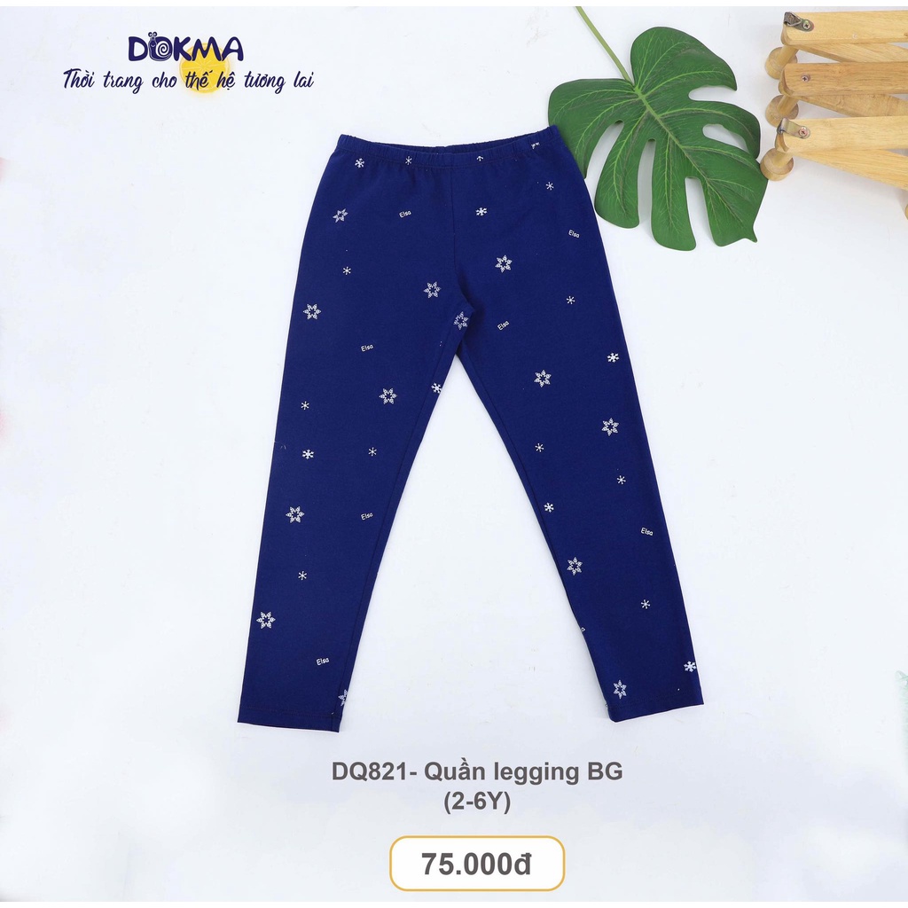 (2-6Y) Quần legging dài vải cotton mỏng cho bé gái - DOKMA