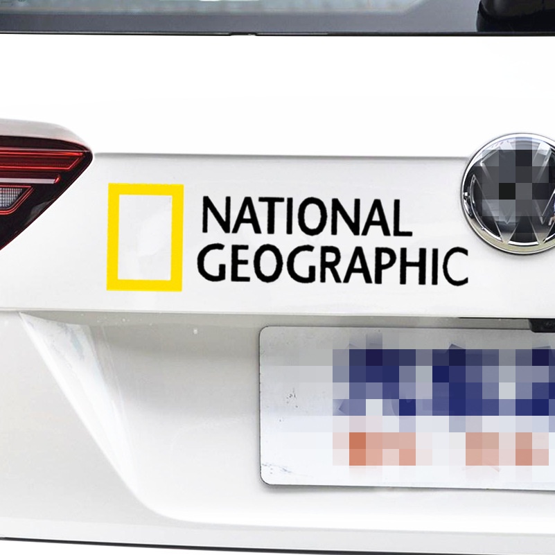 Tem decal sticker chữ " National Geographic Channel " dán xe ô tô, xe máy