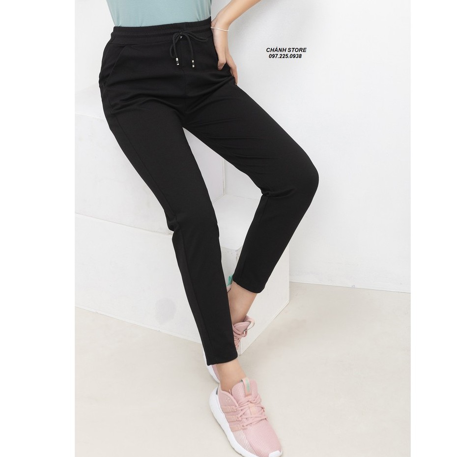 Quần jogger nữ, Quần thể thao nữ vnxk, dáng jogger trơn, phom đẹp, chất mỳ hàn dày dặn, phù hợp đi chơi, đi tập, mặc nhà