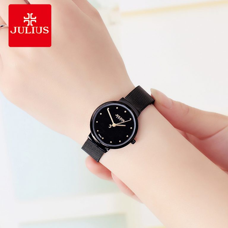 Đồng hồ nữ JA-426LE JU1052 Julius Hàn Quốc dây thép