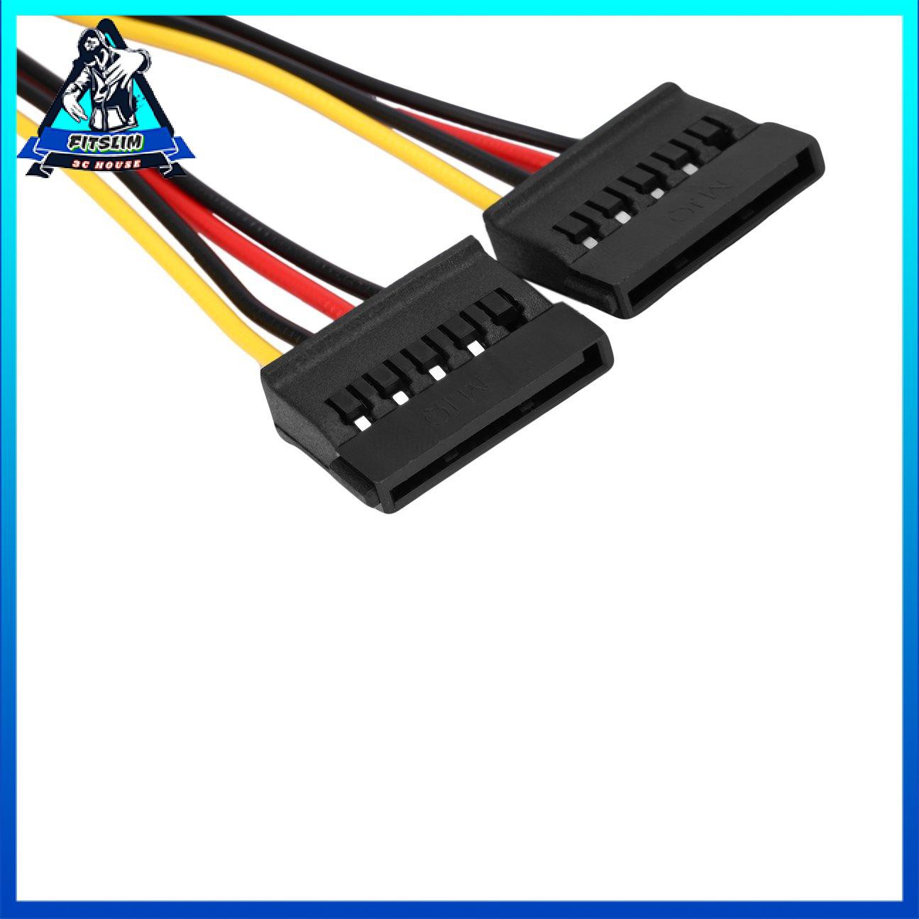 POWER Cáp Chia 4 Pin Ide Molex Sang 2x15 Pin Serial Ata Sata Hdd